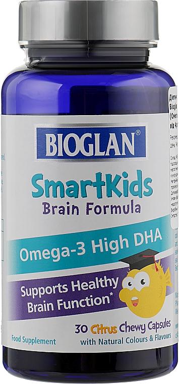 Omega-3 w kapsułkach dla dzieci - Bioglan Brain Omega-3 DHA — Zdjęcie N1