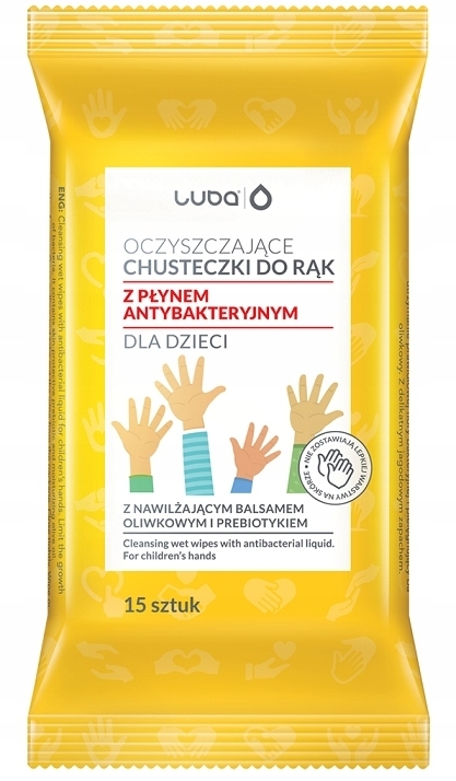 Oczyszczające chusteczki antybakteryjne do rąk dla dzieci - Luba — Zdjęcie N1