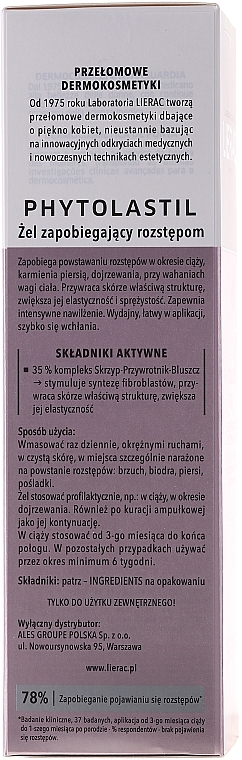 PRZECENA! Żel zapobiegający rozstępom - Lierac Phytolastil * — Zdjęcie N9