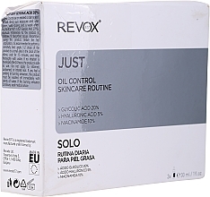 PRZECENA!  Zestaw - Revox Just Oil Control Skincare Routine (f/serum/3x30ml) * — Zdjęcie N4
