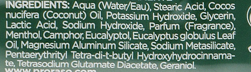 Krem do golenia z wyciągami z eukaliptusa i mięty - Proraso Green Line Refreshing Shaving Cream (miniprodukt) — Zdjęcie N5