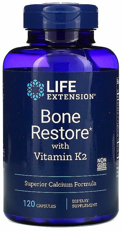 Suplementy diety wspomagający kości z witaminą K2 - Life Extension Bone Restore With Vitamin K2 — Zdjęcie N1