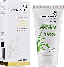 PRZECENA! Krem do twarzy na noc z pączkami modrzewia i naturalną witaminą C - Living Nature Sensitive Night Moisture Cream * — Zdjęcie N2