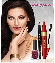 Kup Zestaw - Dermacol Obsession Set (mascara/12ml + eyeliner/2g + n/polish/11ml)