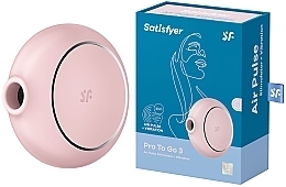 Stymulator powietrzny + wibracje, różowy - Satisfyer Pro To Go 3 Rose — Zdjęcie N1