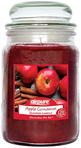 Świeca zapachowa w słoiku Jabłko i cynamon - Airpure Jar Scented Candle Apple Cinnamon — Zdjęcie N1