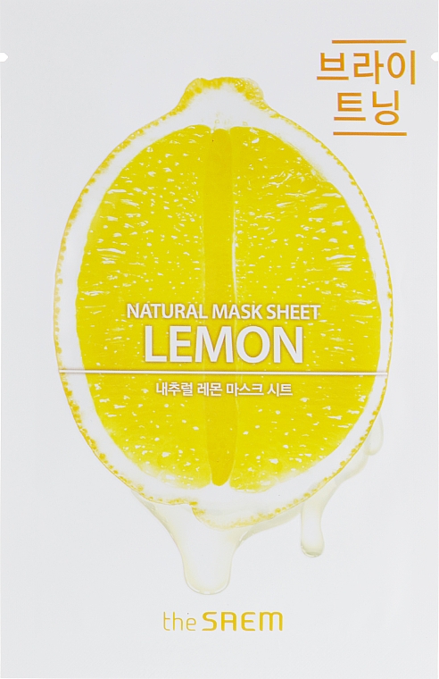 Maseczka w płachcie do twarzy z ekstraktem z cytryny - The Saem Natural Lemon Mask Sheet — Zdjęcie N1
