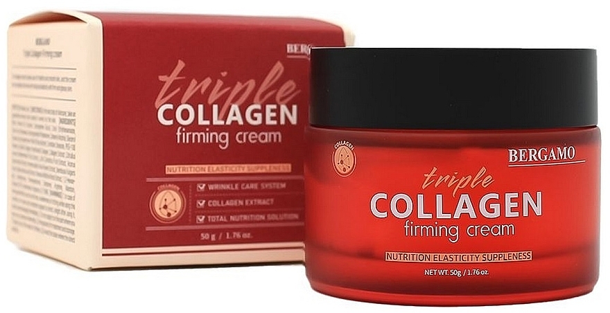 Ujędrniający krem do twarzy z potrójnym kolagenem - Bergamo Triple Collagen Firming Cream — Zdjęcie N1