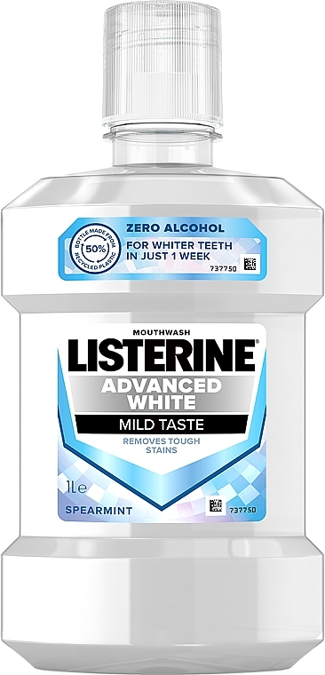 Płyn do płukania jamy ustnej wybielający zęby - Listerine Advance White Mild Taste Mouthwash — Zdjęcie N1