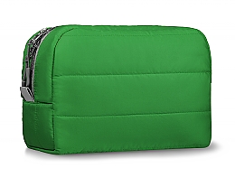 Pikowana kosmetyczka, zielona - MAKEUP Cosmetic Bag Green — Zdjęcie N1