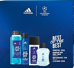 Kup Adidas UEFA 9 Best Of The Best - Zestaw (aft/shave 100 ml + deo/spray 150 ml + body/fragr 75 ml + sh/gel 250 ml)