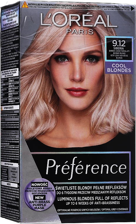 PRZECENA! Farba do włosów - L'Oreal Paris Preference Cool Blondes * — Zdjęcie N9