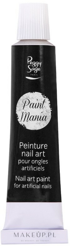 Farba do zdobienia sztucznych paznokci - Peggy Sage Paint Mania Nail Art Paint — Zdjęcie Black