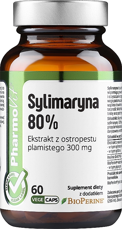 Suplement diety Sylimaryna 300 mg, 60 szt. - Pharmovit Clean Label — Zdjęcie N1