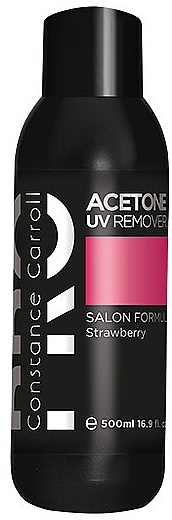 Zmywacz z acetonem do usuwania manicure hybrydowego - Constance Carroll Aceton UV Remover Strawberry  — Zdjęcie N2