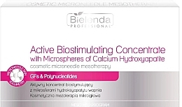 Aktywny koncentrat biostymulujący z mikrosferami hydroksyapatytu wapnia - Bielenda Professional Meso Med Program Active Biostimulating Concentrate — Zdjęcie N1