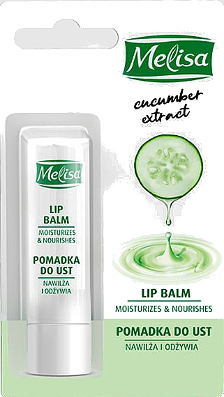 PREZENT! Pomadka do ust Nawilża i odżywia - Uroda Melisa Cucumber Extract Lip Balm — Zdjęcie N1