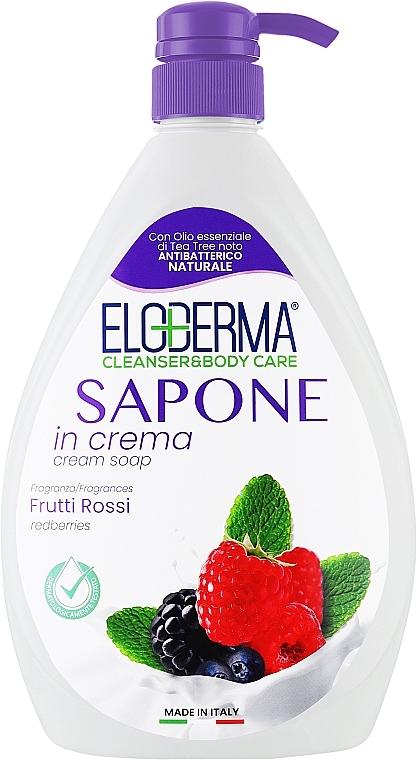 Kremowe mydło do rąk, ciała i twarzy Czerwone owoce - Eloderma Liquid Soap  — Zdjęcie N1