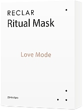 PREZENT! Rytualna maseczka do twarzy na tkaninie, 5 szt. - Reclar Ritual Mask Love Mode  — Zdjęcie N1