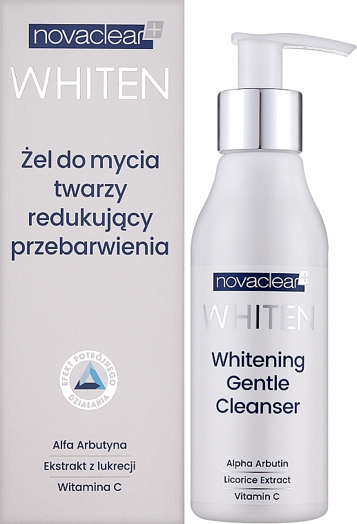 Wybielający żel do mycia twarzy - Novaclear Whiten Whitening Gentle Cleanser — Zdjęcie N2