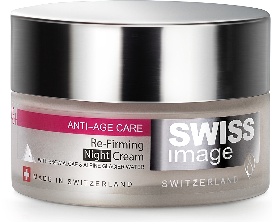 Ujędrniający krem do twarzy na noc ze szwajcarskimi algami śnieżnymi i alpejską wodą lodowcową - Swiss Image Anti-Age 46+ Re-Firming Night Cream — Zdjęcie N1