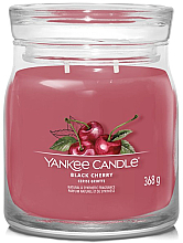 Świeca zapachowa w słoiczku Black Cherry, 2 knoty - Yankee Candle Singnature  — Zdjęcie N1