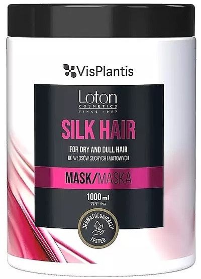 Maska do włosów suchych i matowych z ekstraktem jedwabiu - Vis Plantis Loton Silk Hair Mask — Zdjęcie N2