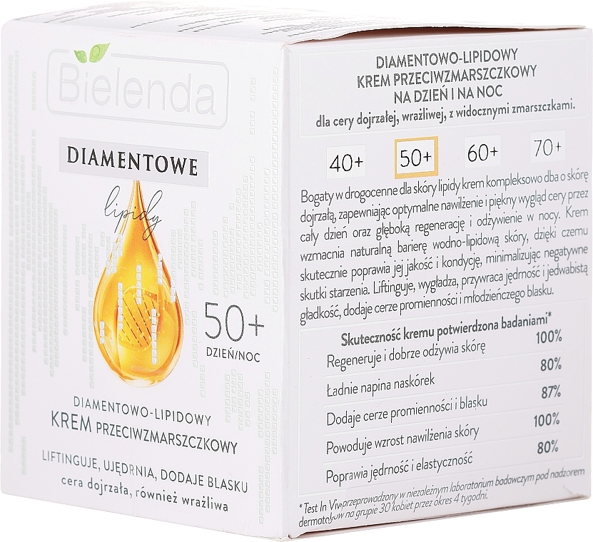 PRZECENA! Krem przeciwzmarszczkowy do twarzy - Bielenda Diamond Lipids 50+ * — Zdjęcie N1