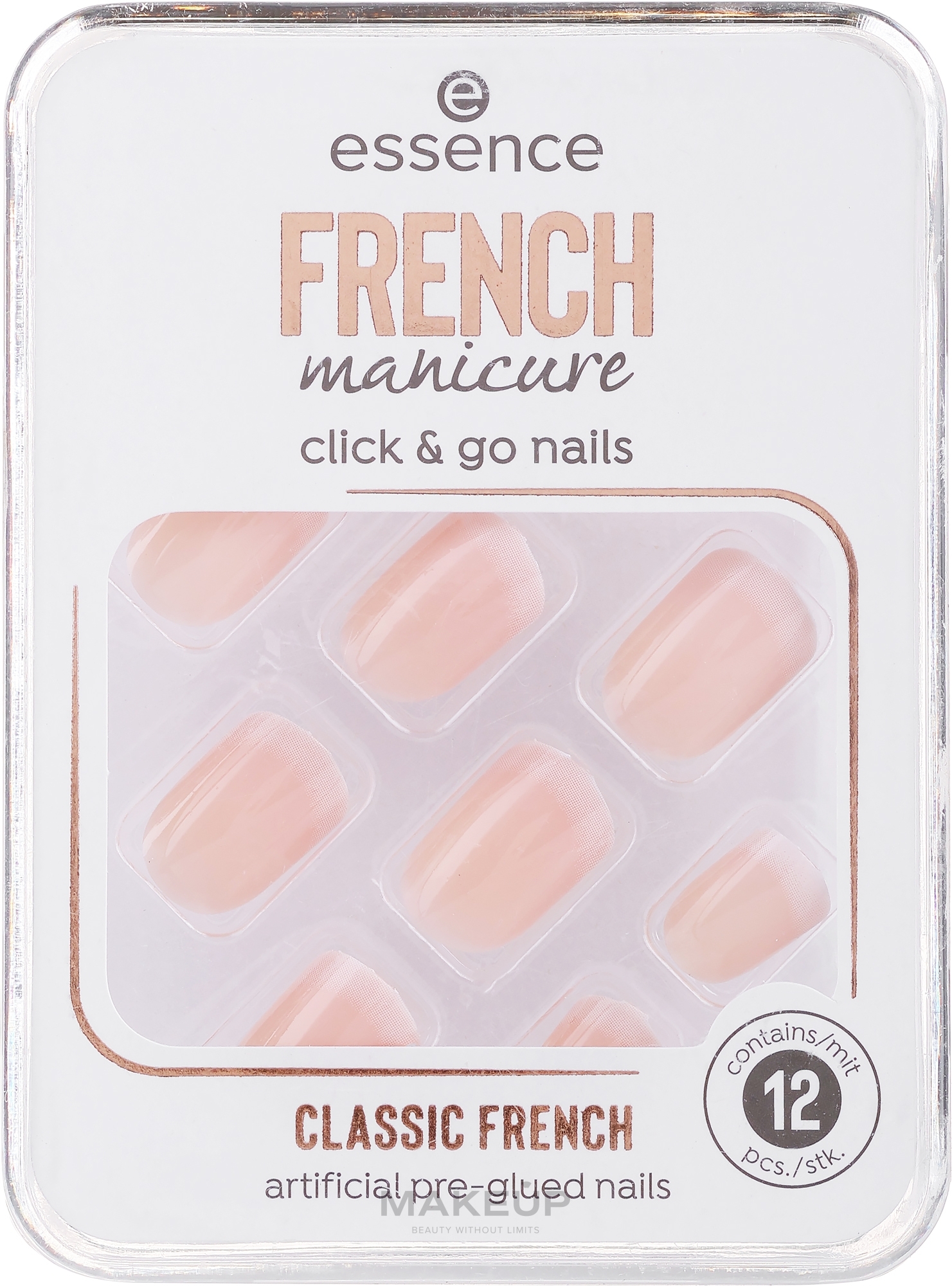 Sztuczne paznokcie - Essence French Click and Go Nails French Manicure — Zdjęcie 01 - Classic French