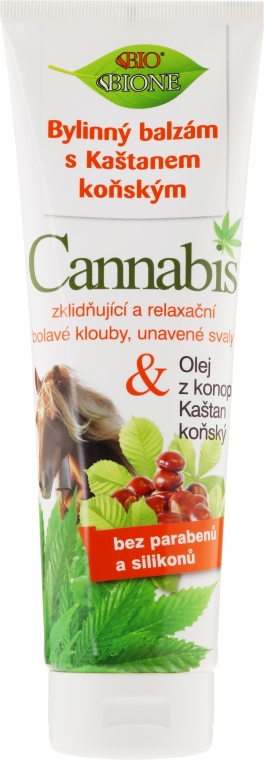 Balsam do stóp z kasztanowcem i olejem konopnym - Bione Cosmetics Cannabis Herbal Ointment With Horse Chestnut — Zdjęcie N1