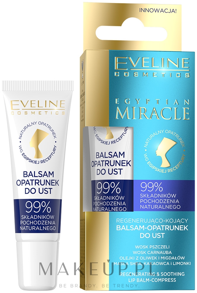 Balsam-opatrunek do ust - Eveline Cosmetics Egyptian Miracle Lip Balm — Zdjęcie 12 ml