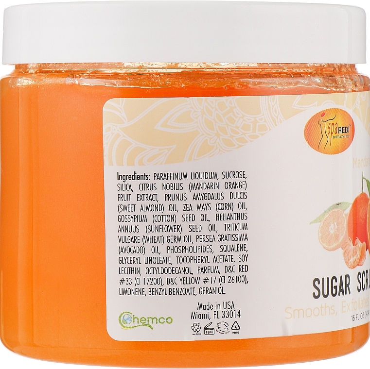 Cukrowy peeling do ciała - SpaRedi Sugar Scrub Mandarin — Zdjęcie N2