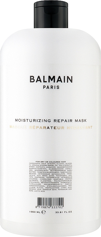 Rewitalizująca maska nawilżająca do włosów suchych i farbowanych - Balmain Paris Hair Couture Moisturizing Repair Mask — Zdjęcie N1