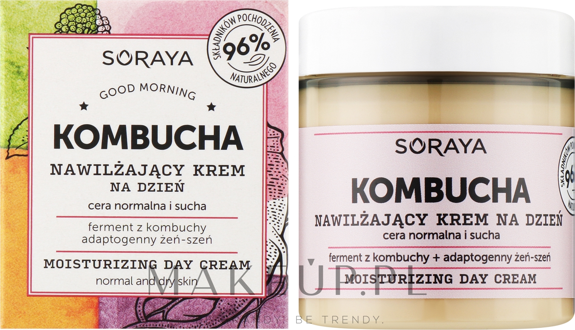 Nawilżający krem ​​na dzień do skóry normalnej i suchej - Soraya Kombucha Moisturizing Day Cream — Zdjęcie 75 ml