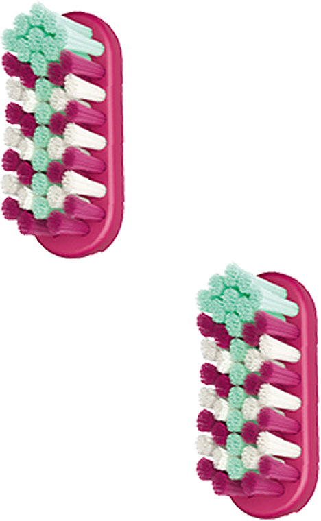 Wymienne wkłady do szczoteczki do zębów, średnia twardość, 2 szt., różowe - Jordan Change Replacement Heads Toothbrush — Zdjęcie N1