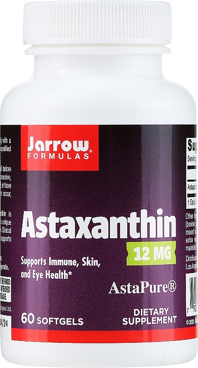 Suplementy diety Astaksantyna - Jarrow Formulas Astaxanthin 12mg — Zdjęcie N4