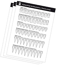 Arkusz do przedłużania paznokci - Moyra Practice Sheet for Nail Construction — Zdjęcie N1