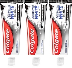 Zestaw pasty do zębów - Colgate Advanced White Charcoal (toothpaste/3x75ml) — Zdjęcie N1