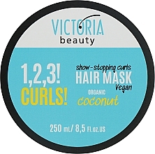 Maska do włosów kręconych i falowanych - Victoria Beauty 1,2,3! Curls! Hair Mask Coconut — Zdjęcie N1