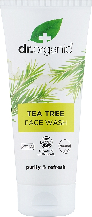 Żel oczyszczający do twarzy z wyciągiem z drzewa herbacianego - Dr Organic Tea Tree Face Wash