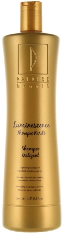 Rozjaśniający szampon do włosów blond, siwych i z pasemkami - Patrice Beaute Luminescence Shampoo Matizant