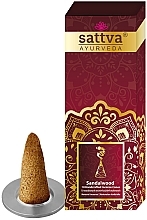 Kadzidełka - Sattva Ayurveda Sandalwood Incense Sticks Cones — Zdjęcie N2