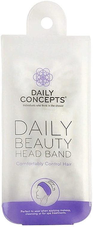 Opaska kosmetyczna do włosów, biała - Daily Concepts Head Band White — Zdjęcie N1