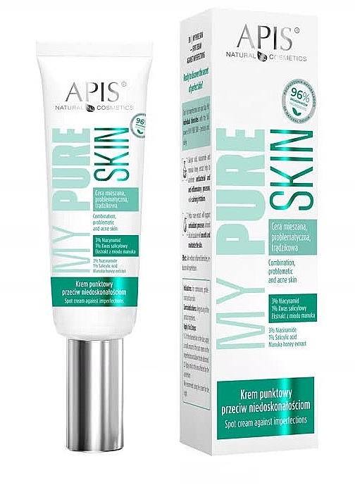 Krem punktowy przeciw niedoskonałościom skóry - APIS Professional My Pure Skin Spot Cream Against Imperfections — Zdjęcie N1