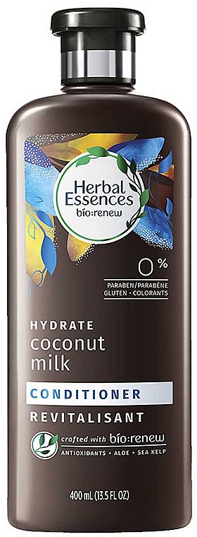 Odżywka do włosów z mleczkiem kokosowym - Herbal Essences Hydrate Coconut Milk Conditioner 90% Natural Origin — Zdjęcie N3