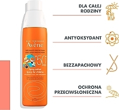 Przeciwsłoneczny spray do ciała dla dzieci SPF 50 - Avène Sun Spray For Children — Zdjęcie N2