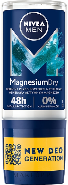 Dezodorant w kulce - NIVEA MEN Magnesium Dry Deodorant  — Zdjęcie 50 ml