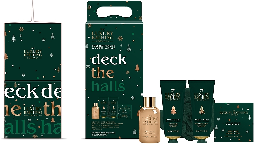 Zestaw - Grace Cole The Luxury Bathing Deck The Halls Set (b/cr/50ml + h/cr/50ml + bath/caviar/80g + b/wash/50ml)  — Zdjęcie N1