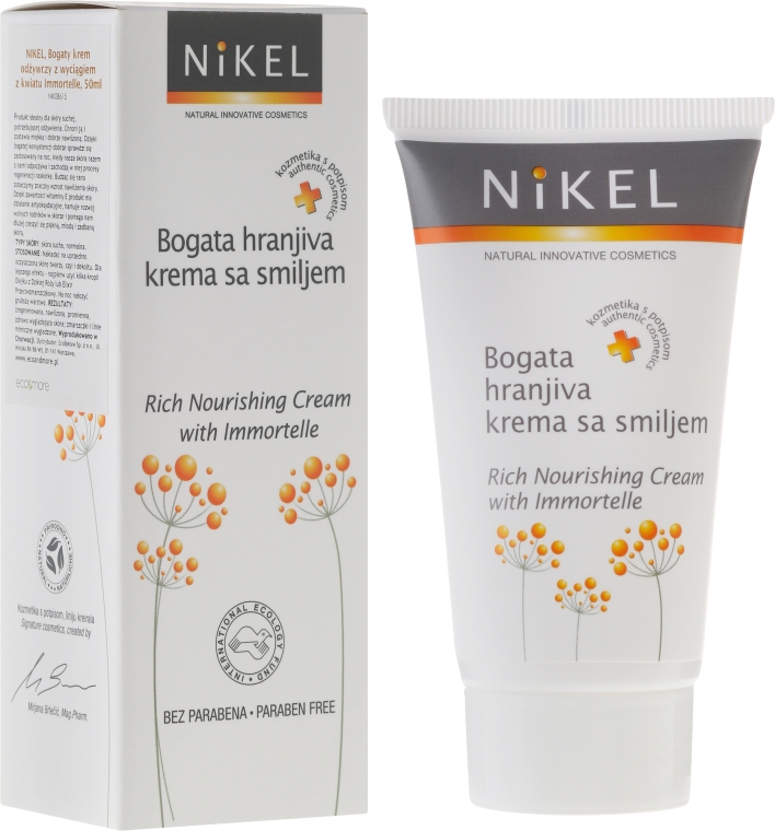 Bogaty krem odżywczy do twarzy z wyciągiem z kwiatów nieśmiertelnika - Nikel Rich Nourishing Cream With Immortelle — Zdjęcie N1