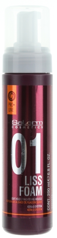 Prostująca pianka do włosów, mocno utrwalająca - Salerm Pro Line Liss Foam — Zdjęcie N1